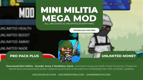 MEGA MOD MINI MILITIA Unlimited Health & Unlimited Coins.